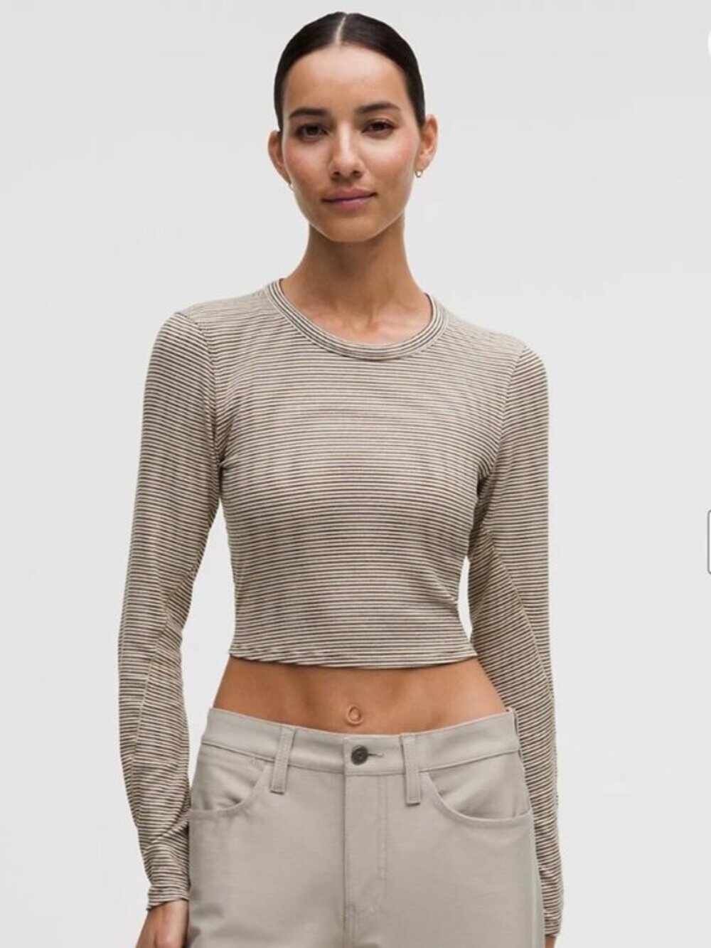 Lululemon NWT Hold Tight Straight-Hem Cropped Long-Sleeve Shirt